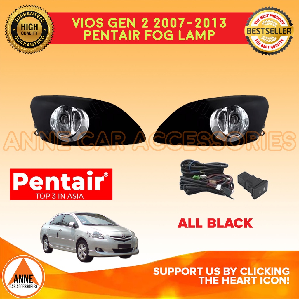 Pentair Foglamp Set Toyota Vios Gen Waterproof Fog Lamp