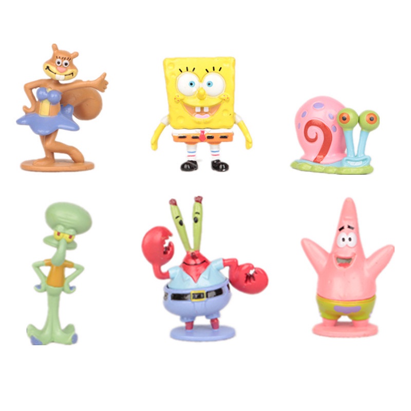 Pcs Spongebob Squarepants Figures Patrick Star Squidward Tentacles