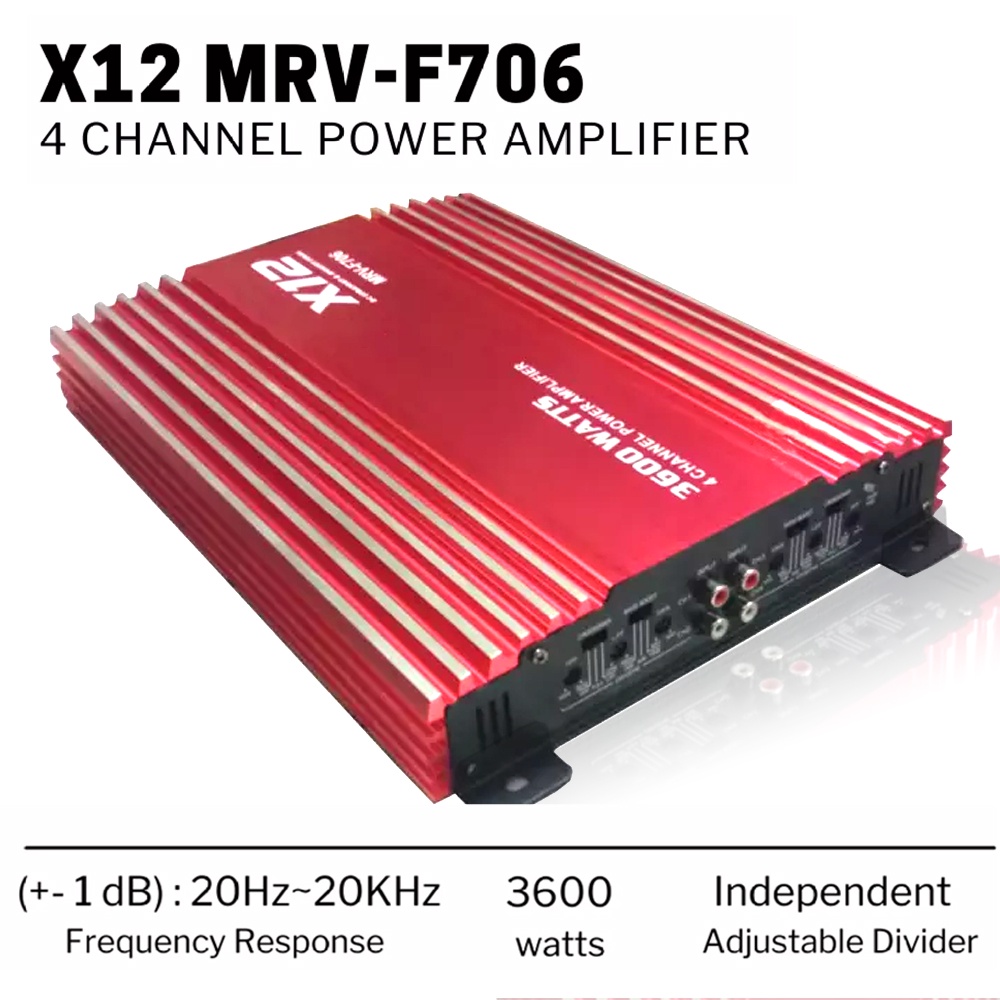 KOK X12 MRV F706 4 Channel Car Power Amplifier DC Straight Mosfet