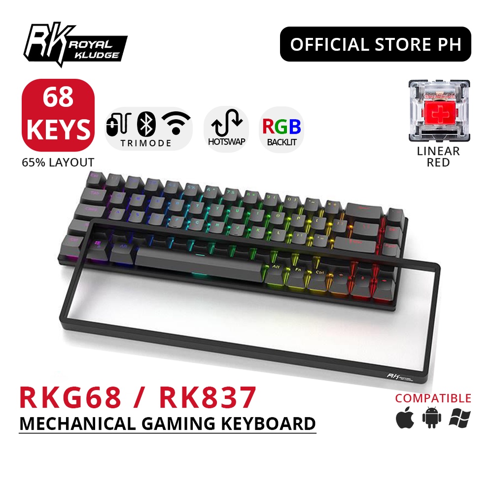 Rk Royal Kludge G Wireless Bluetooth Wired Mechanical Keyboard