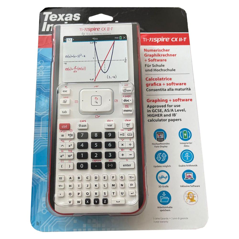 Texas Instruments TI Nspire CX II T Graphing Calculator White