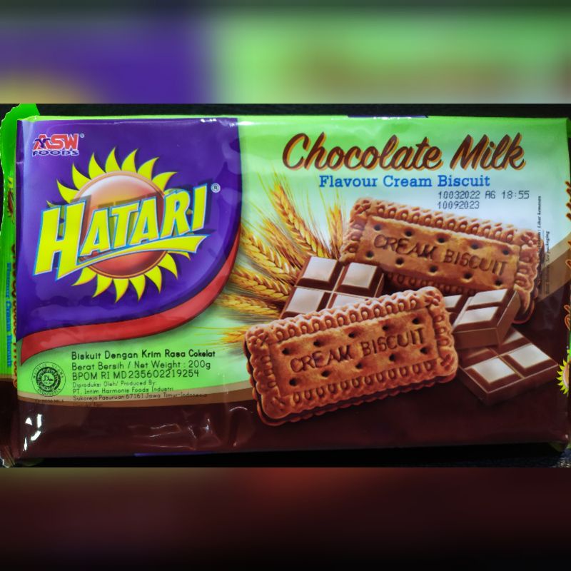 Hatari Chocolate Milk Chocolate Biscuits 200 G Shopee Philippines