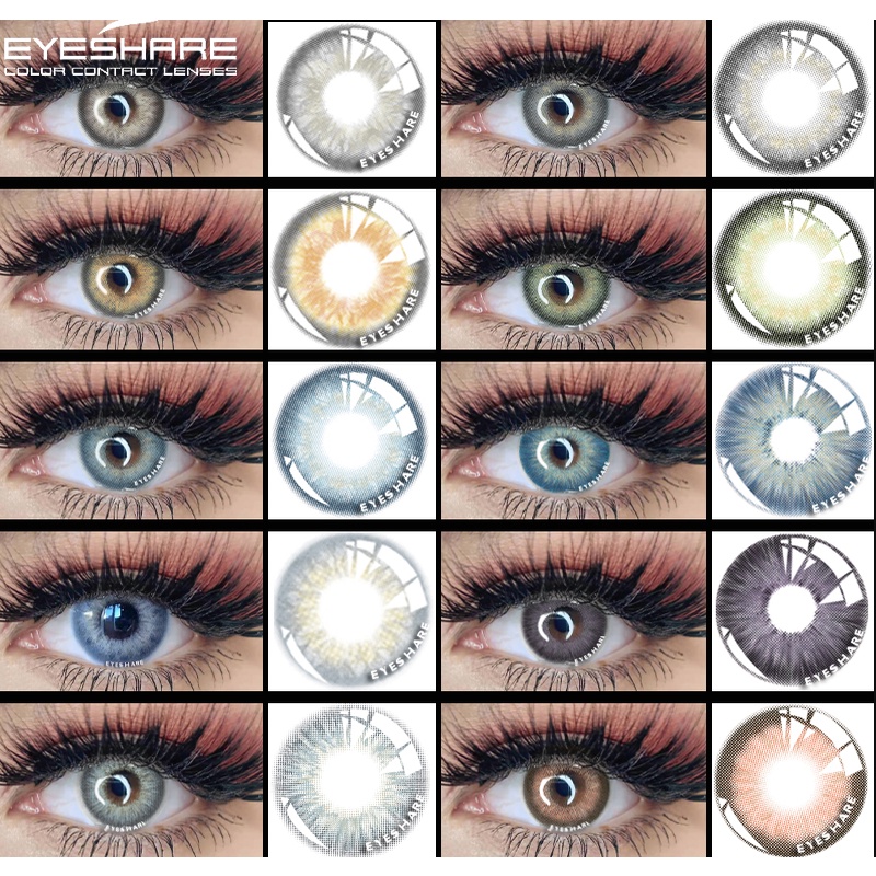 Eyeshare Contact Lenses Soft Natural Eye Makeup Annual Use Lens Pair