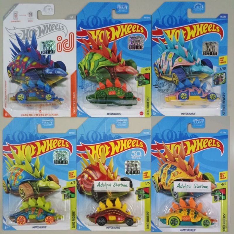 Hotwheels Hot Wheels Motosaurus Edition ID Factory Sealed Dino Riders