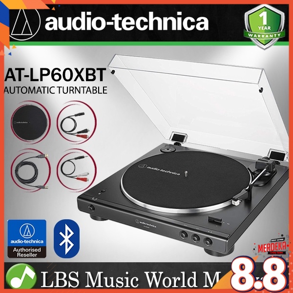 Audio Technica AT LP60XBT Black Fully Automatic Wireless Belt Drive