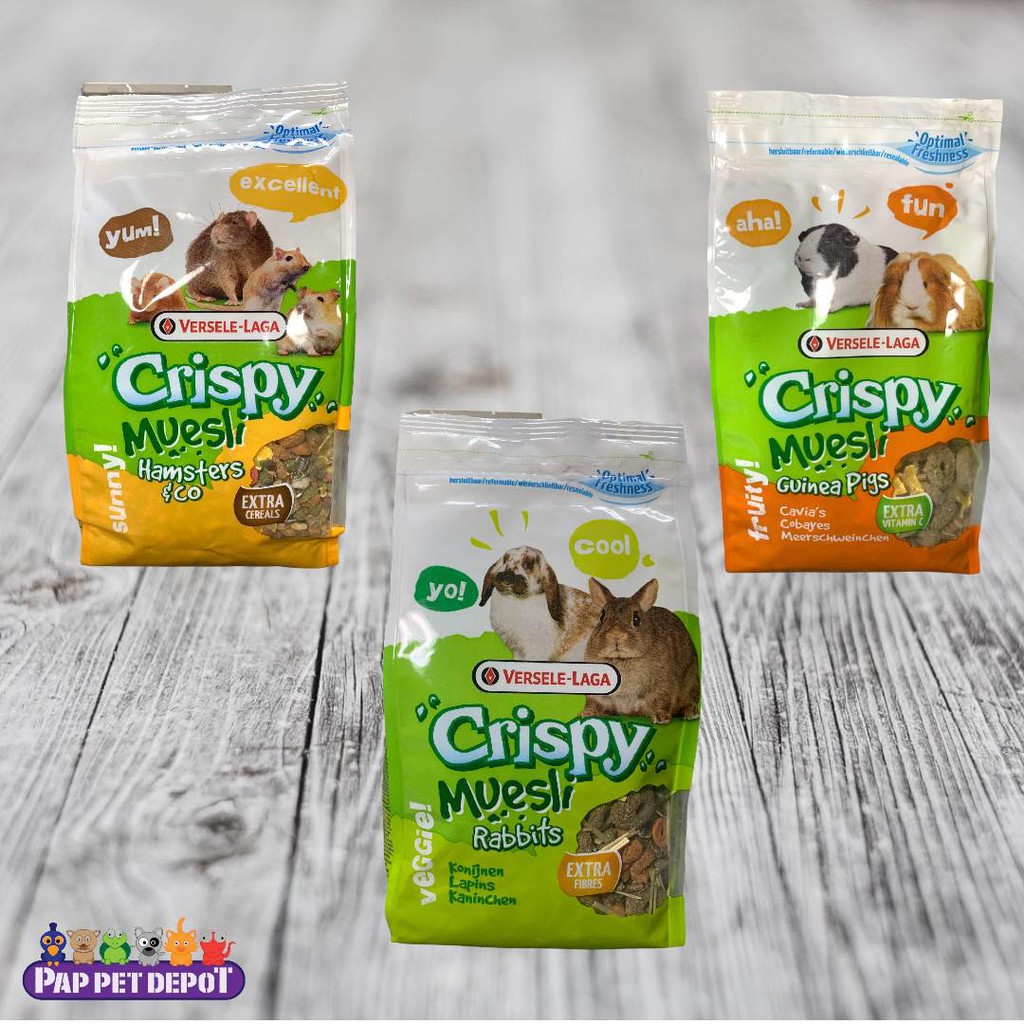 Versele Laga Crispy Muesli For Rabbit Guinea Pigs And Hamster 400 Gm