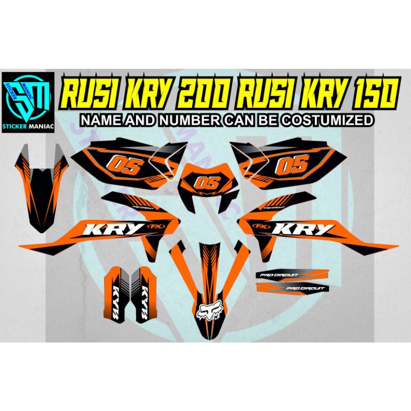 Rusi KRY 200 Rusi KRY 150 Full Body Decals Shopee Philippines