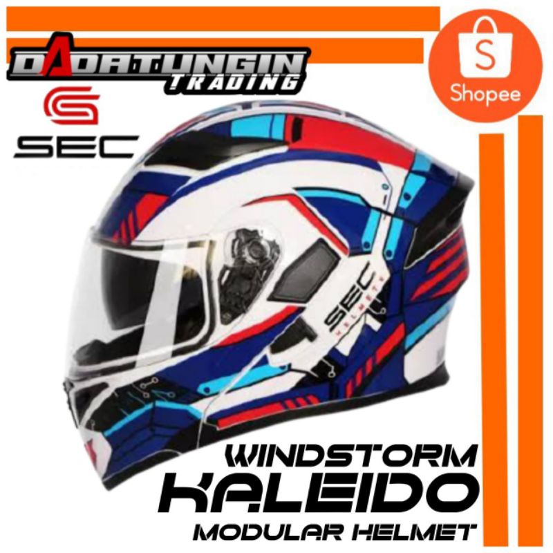 Sec Windstorm Kaleido Scope Modular Helmet Dual Visor Shopee