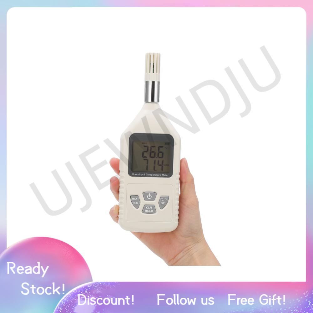 Ujew Electronic Thermometer and Hygrometer Handheld Digital Temperature