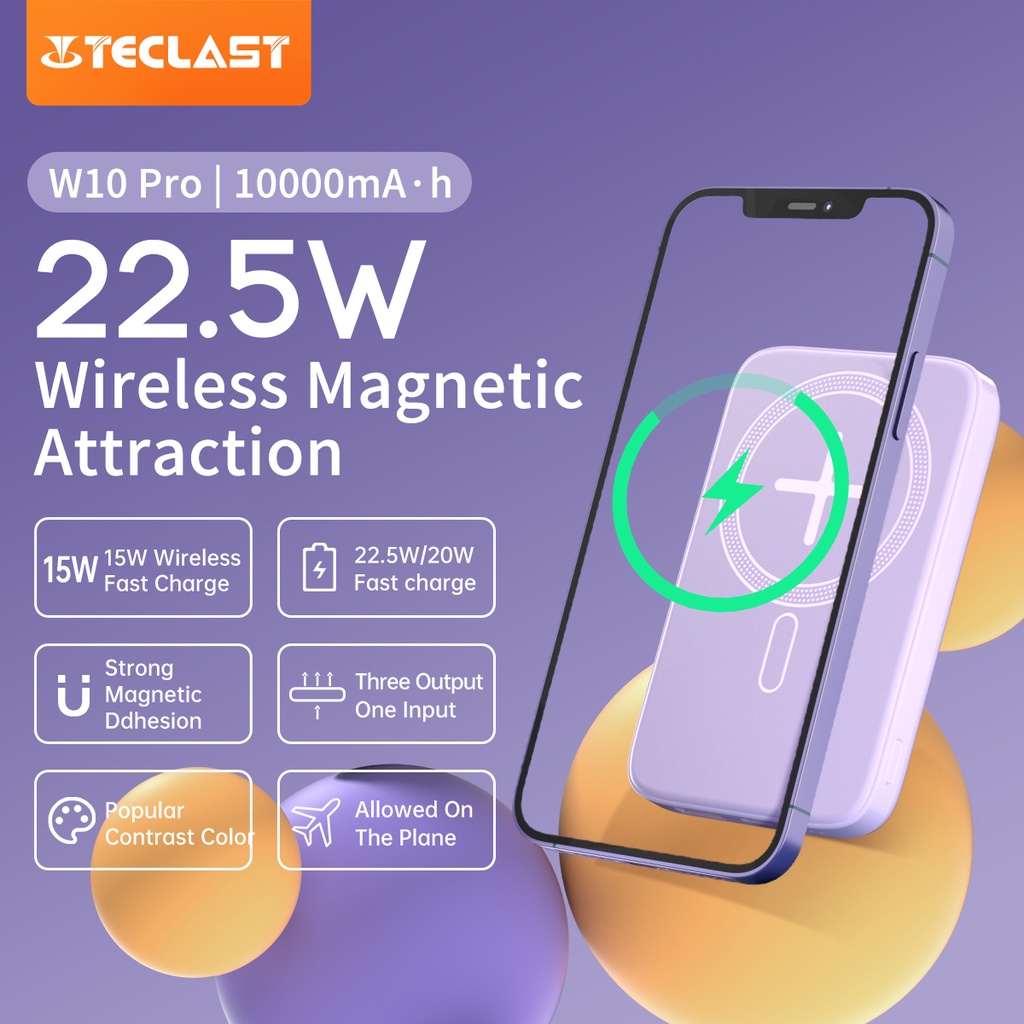 Teclast W Pro Mah W Fast Charge Magnetic Wireless Powerbank