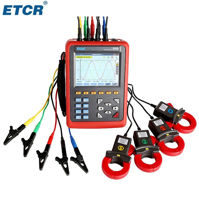 ETCR5000 Power Quality Analyzer 3 Phase Multi Functional Power Quality