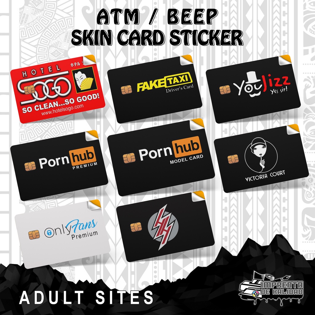 Sticker Diy Pornhub Card Skin Card Sticker Vinyl Debit Atm Beep Card