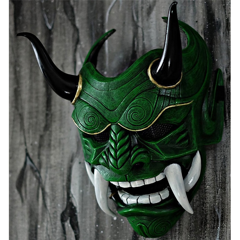 2022 Japanese Hannya Prajna Devil Demon Oni Samurai Mask Latex