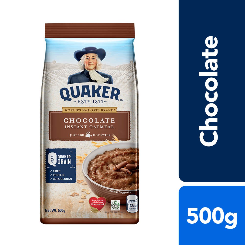 Quaker Flavored Oatmeal Chocolate 500g Shopee Philippines