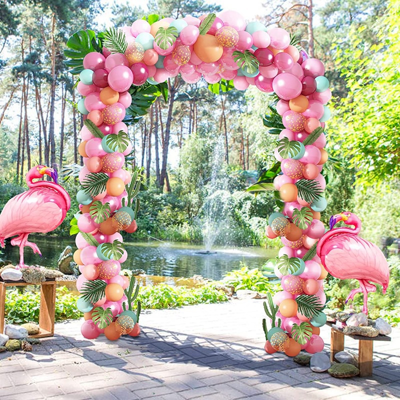 Flamingo Theme Balloons Arch Garlands Set Hawaiian Wedding Birthday