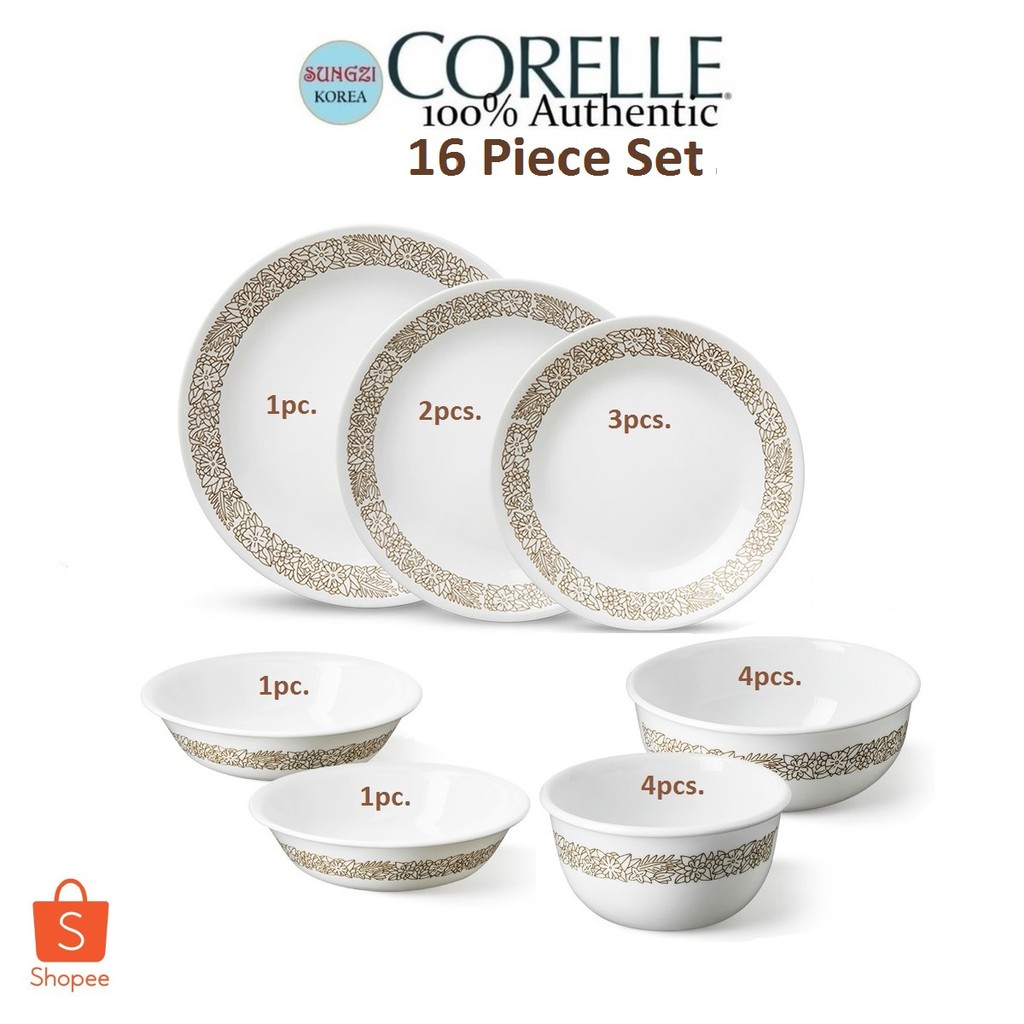 Corelle Dinnerware Piece Set Woodland Brown Shopee Philippines