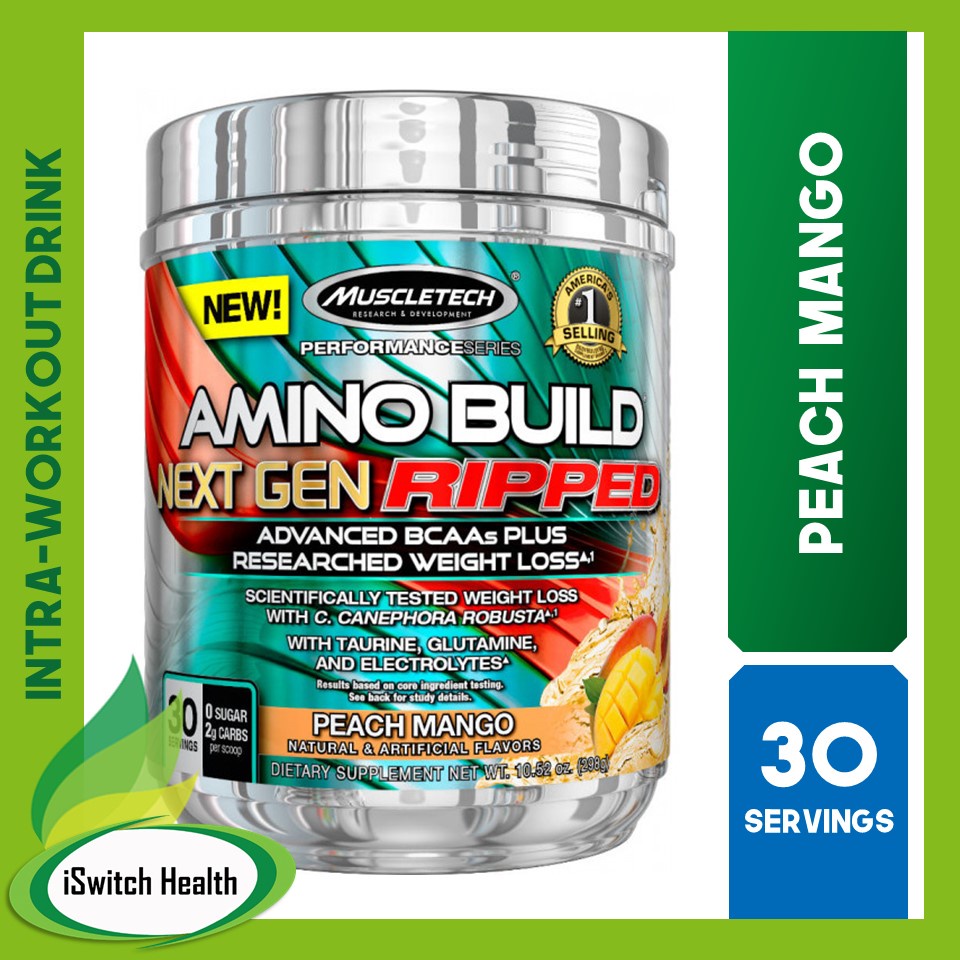 MuscleTech Amino Build Next Gen RIPPED 30 Servings Peach Mango