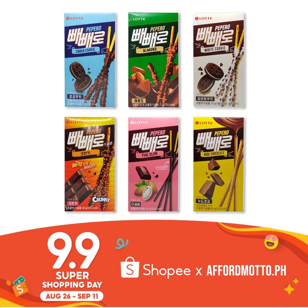 Lotte Pepero Korean All Flavor Pc Shopee Philippines