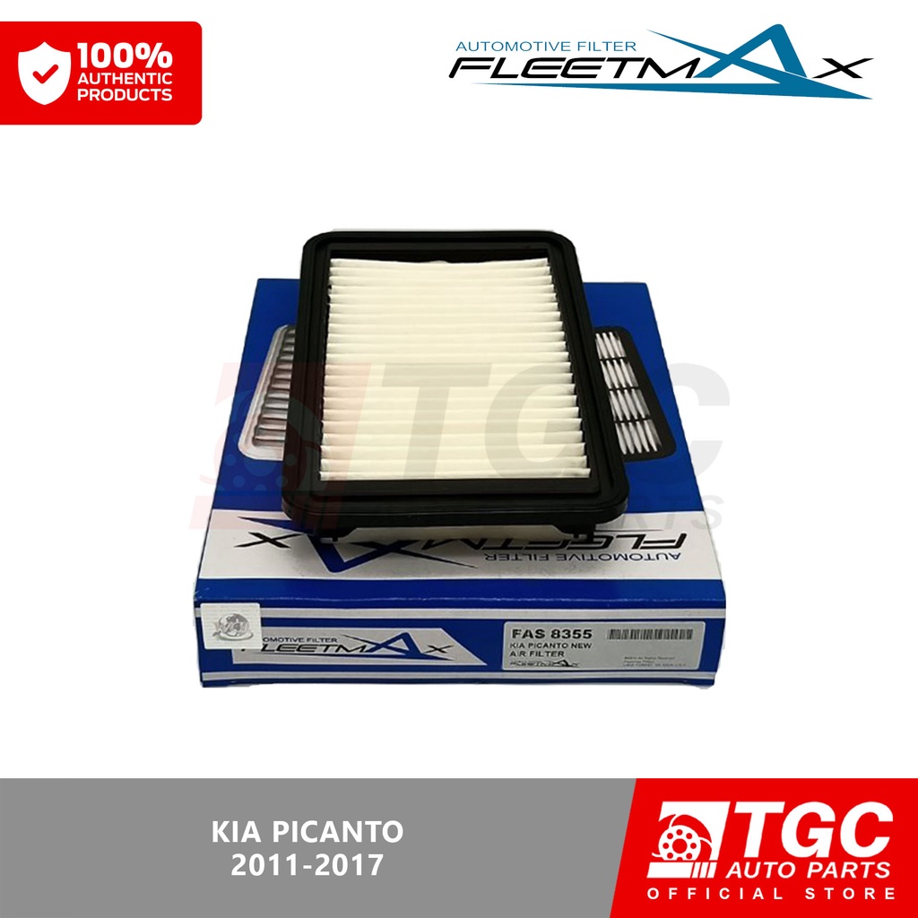 Fleetmax Air Filter For Kia Picanto 2011 2017 FLEETMAX FAS 8355 1PC