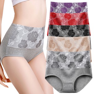 Pcs High Waist Panty Plus Size Panties Women Cotton Crotch