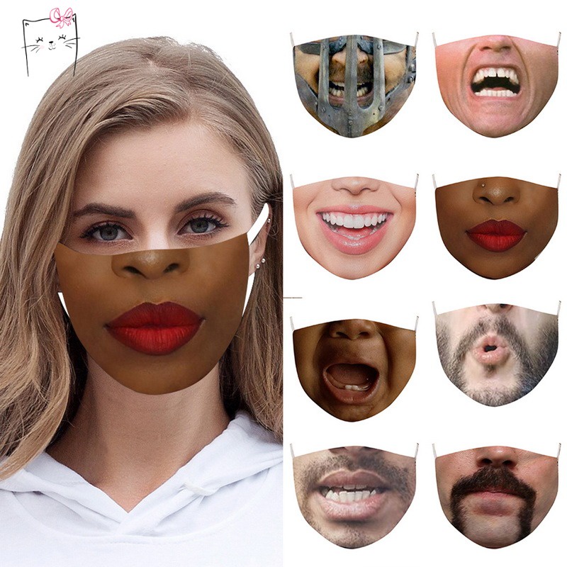 Transparent Protective Mask Face Shield With Emoticons Combine Plastic