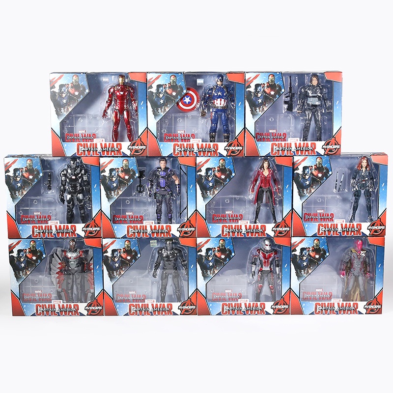 Avengers Iron Man Captain America Ant Man Hulk Spiderman Thanos Black