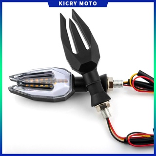 Kicry Motorcycle Turn Indicators Light Front Rear Flowing Turn Signal