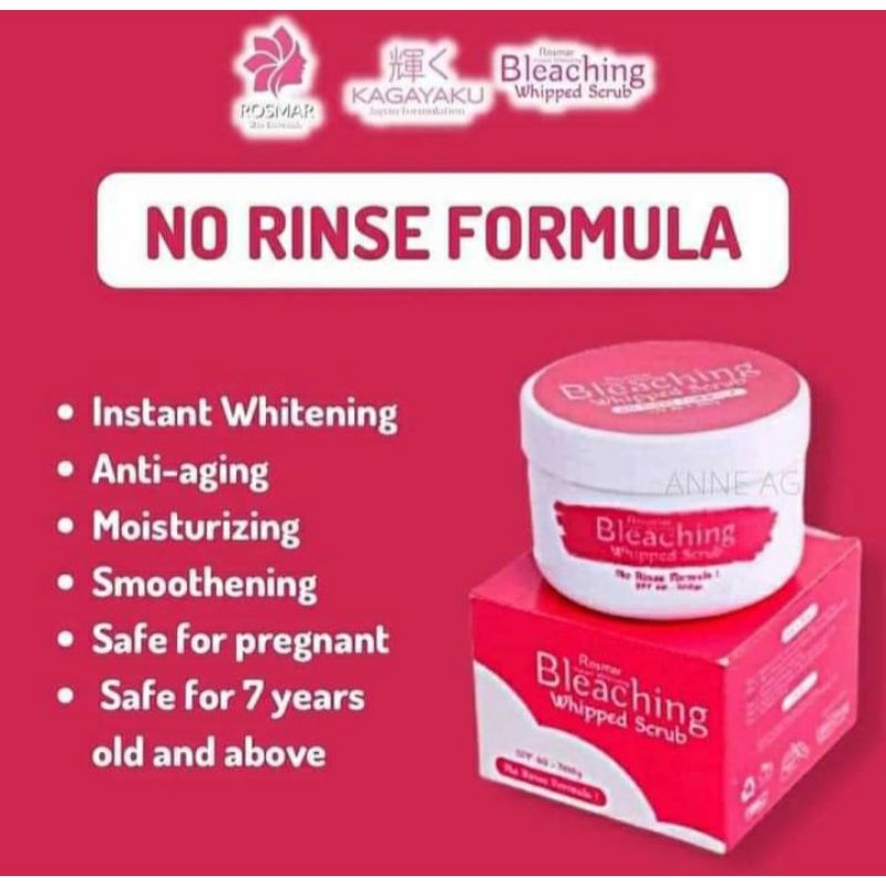 Rosmar Bleaching Whipped Scrub Formula Shopee Philippines