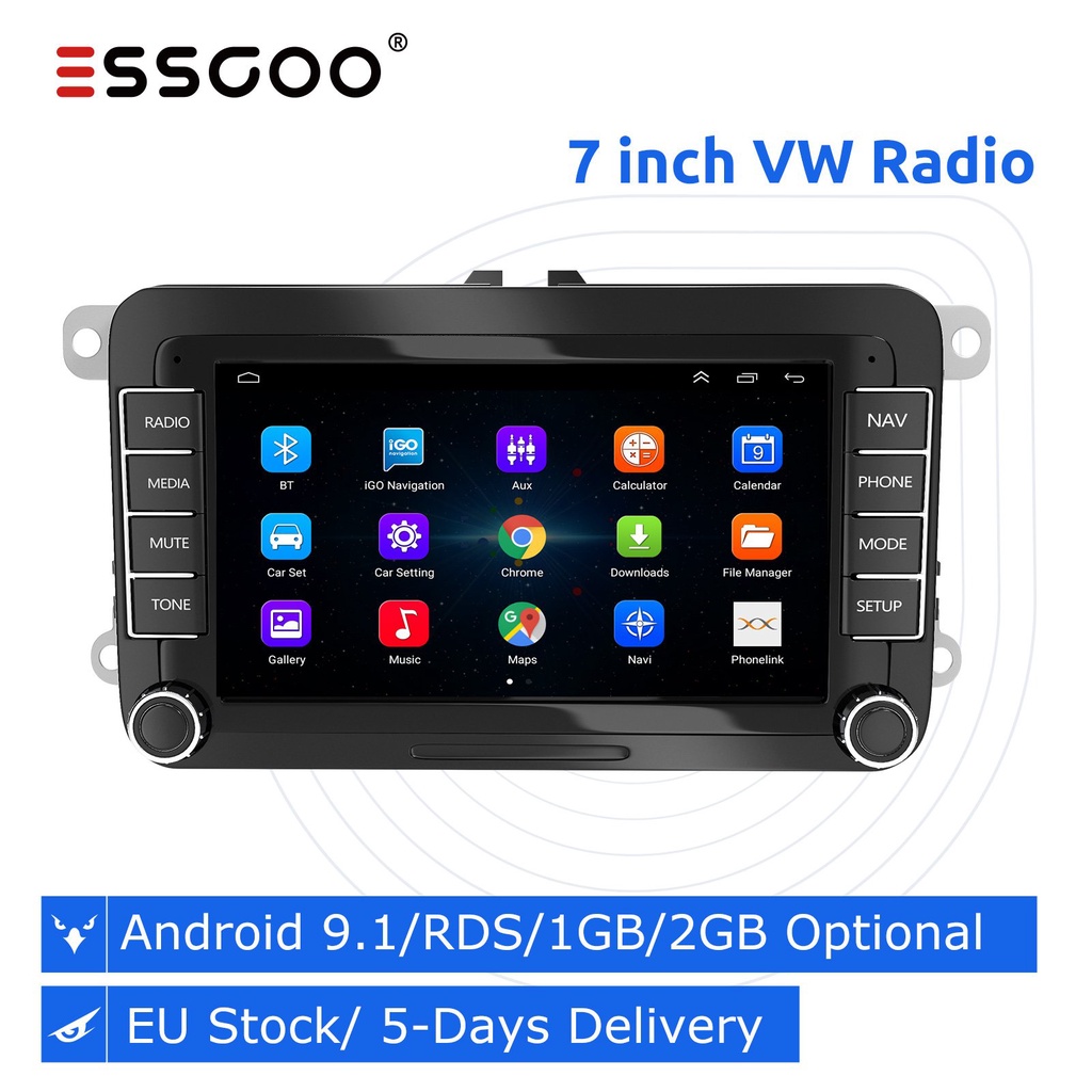 Essgoo Radio Din Android Car Stereo Inch Autoradio Bluetooth Gps