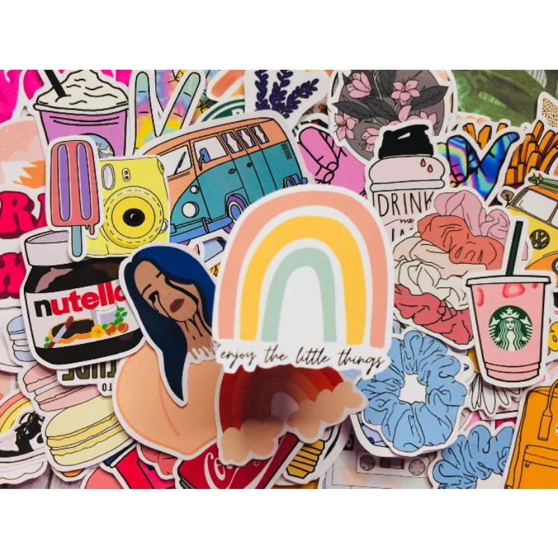 Pcs Aesthetic Designes Assorted Stickers Shopee Philippines