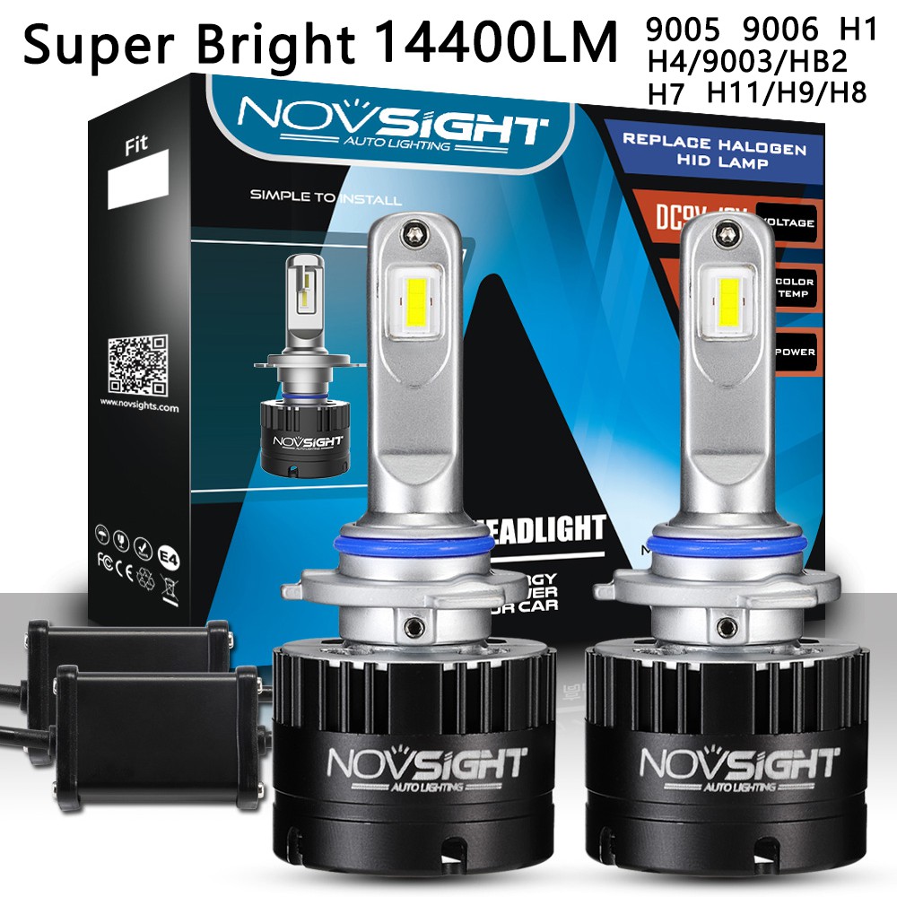 Super Bright Car LED Headlight Novisght N16 80W 14400LM 5500K Warm