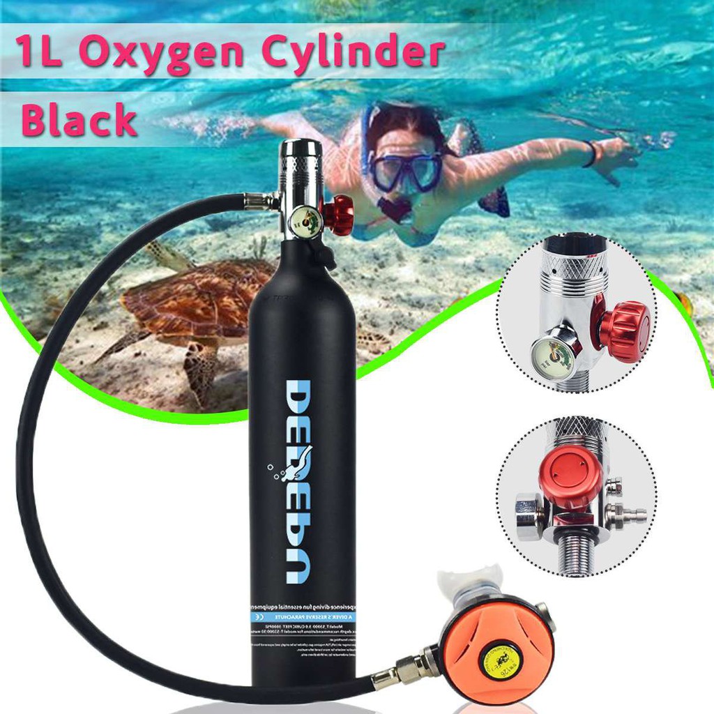 Dideep L Scuba Diving Oxygen Cylinder Air Tank Set Respirator Adapter