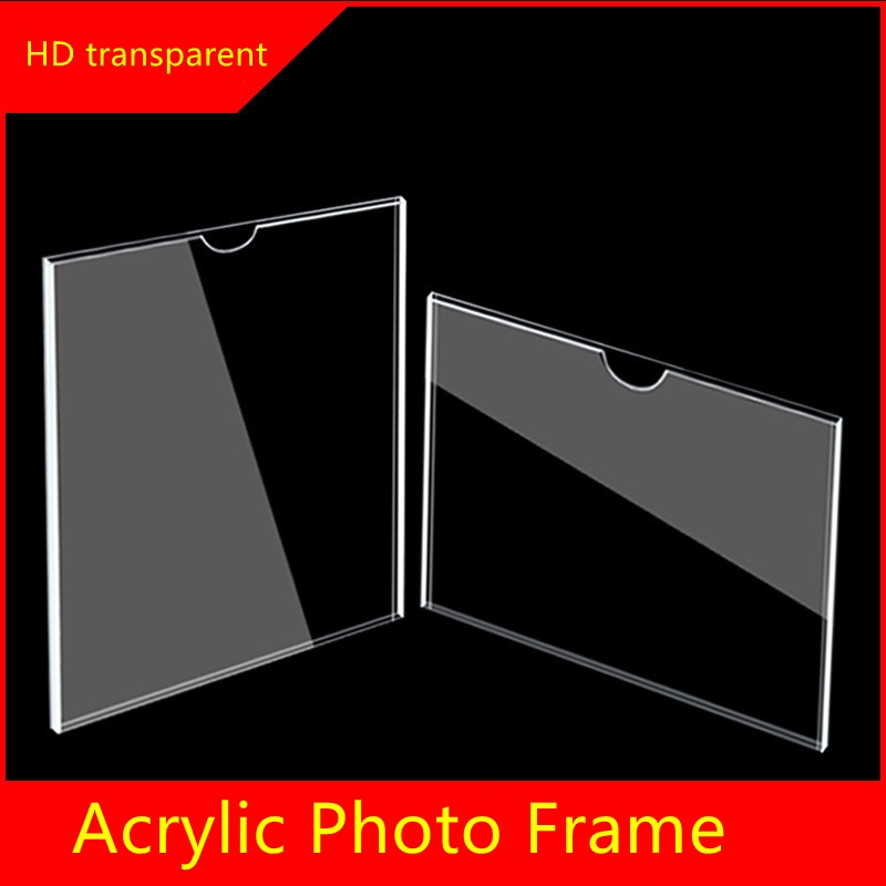 FSF A4 A5 Clear Acrylic Wall Frame Paper Holder Poster Photo Display