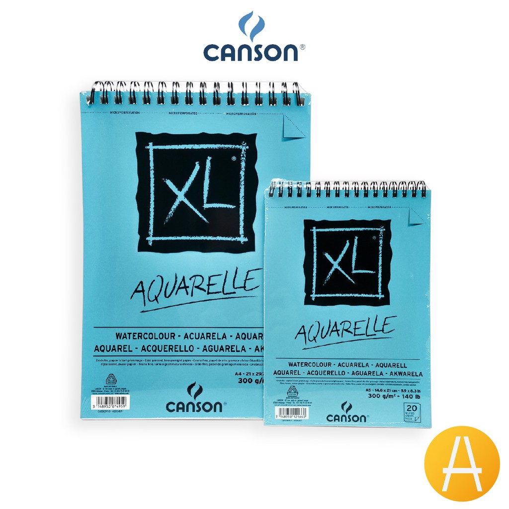 Canson XL Aquarelle 300gsm Watercolor Pad Spiral Bound A5 And A4 Size