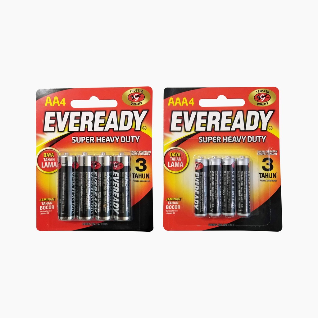 Eveready Super Heavy Duty Battery Aa Aaa Pack Of Shopee Philippines