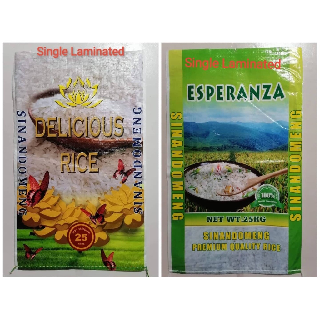 Pcs Single Laminated Rice Sacks Kg Capacity New Designs Brand