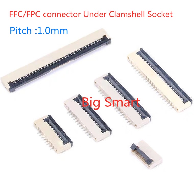 10pcs Pitch 1mm Fpc Connector Under Clamshell Socket FPC FFC Flat Cable