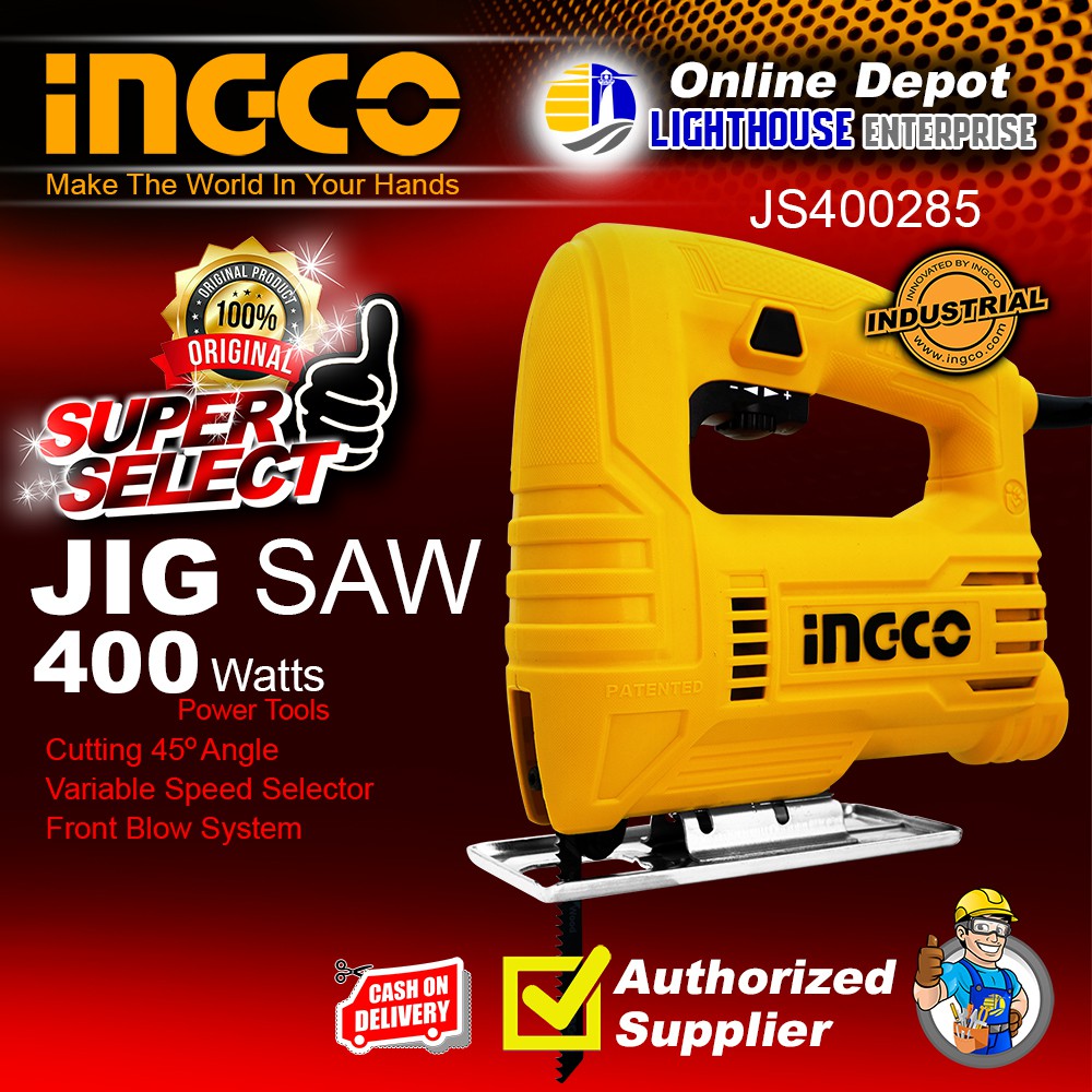 INGCO Super Select 400W Jig Saw With Variable Speed JS400285