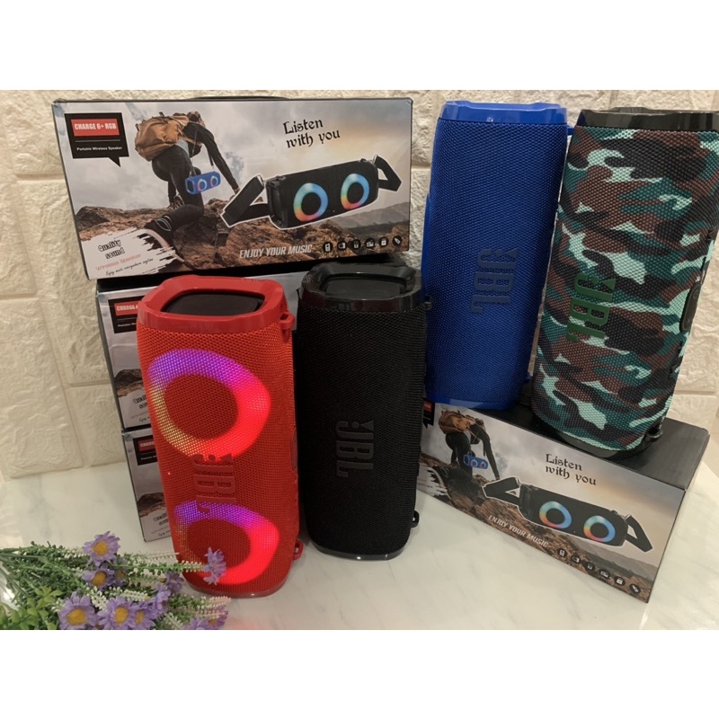 Waterproof JBL Charge6 RGB Bluetooh Speaker With Ledlight Shopee