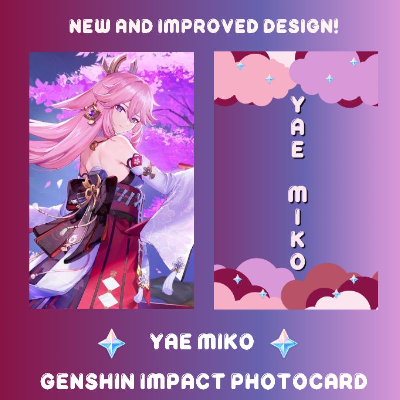 Yae Miko Genshin Impact Photocard Zchwi Shopee Philippines