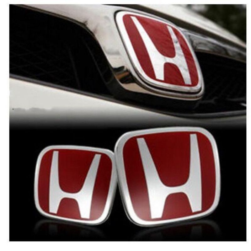 HONDA CAR EMBLEM LOGO RED CHROME FRONT REAR Shopee Philippines