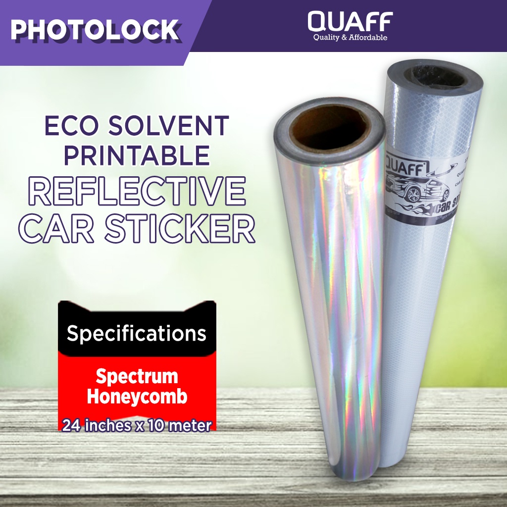 Eco Solvent Printable Reflective Car Sticker Spectrum Honeycomb