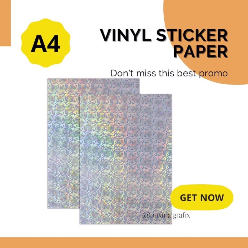 Printable A4 Holographic Hologram Vinyl Sticker Paper 20sheets Shopee