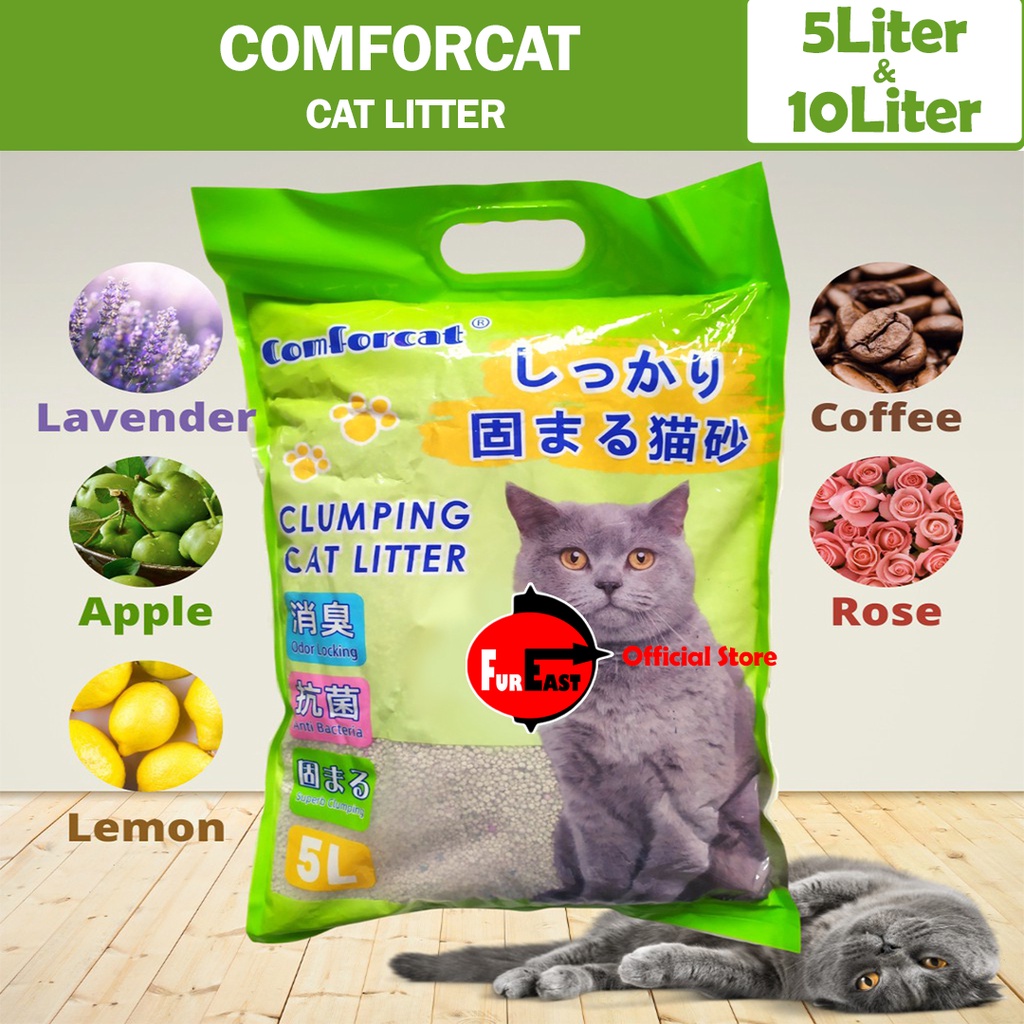 Comforcat Clumping Cat Litter Flavored Liters Liters Bentonite