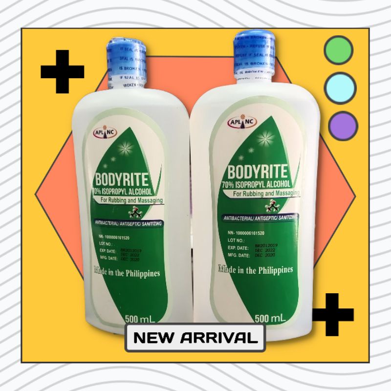 Alcohol Bodyrite 70 Isopropyl Alcohol 500ml Shopee Philippines