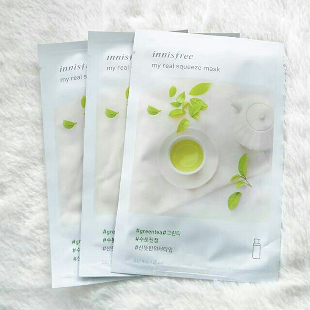 Innisfree Real Squeeze Green Tea Sheet Mask Shopee Philippines