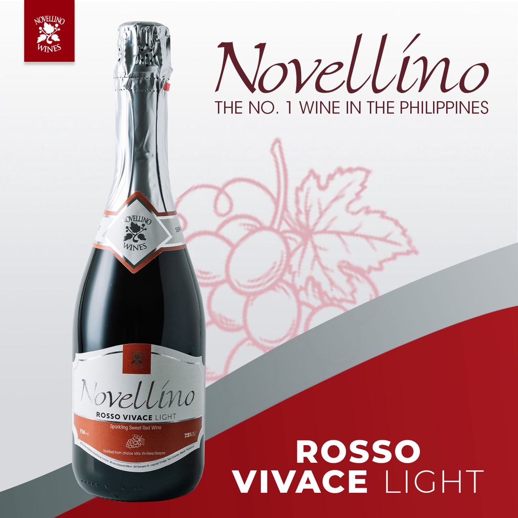 Novellino Rosso Vivace Light Sparkling Red Wine Shopee Philippines