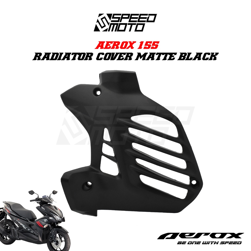 Yamaha Aerox V Radiator Cover Glossy Carbon Matte Black Radiator