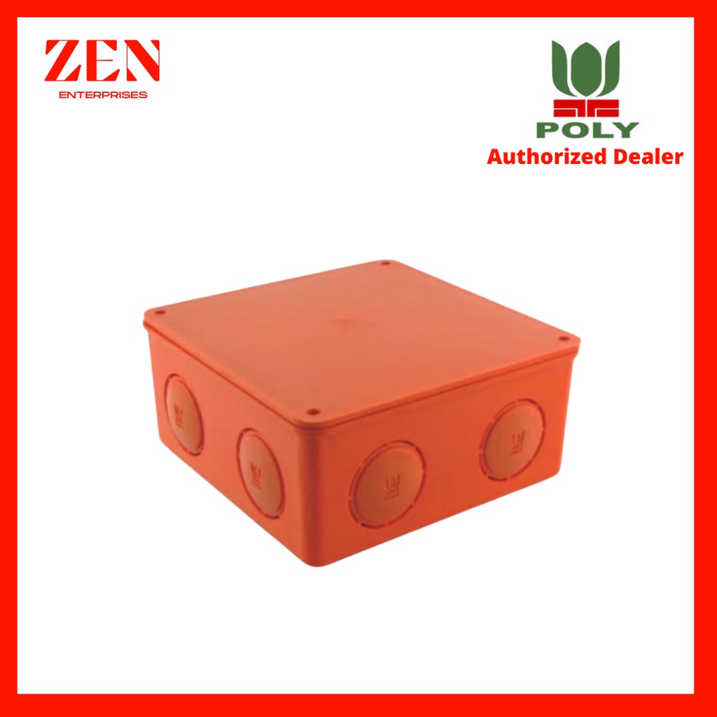 POLY Brand Square Box 4x4 PVC PULL BOX Complete With COVER Set Shopee