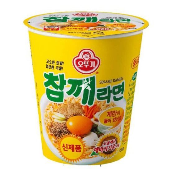 Ottogi Sesame Ramen Small Cup G Chamkke Ramyeon Korean Noodles